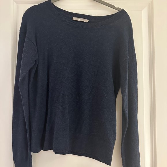 Everlane XS Wool & Cotton Navy Blue Crewneck Sweater - Picture 1 of 4